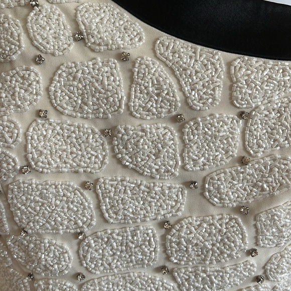 JOVANI Beaded Dress size  6 One Shoulder Formal Gown Maxi
Black White Glam. - Picture 4 of 12